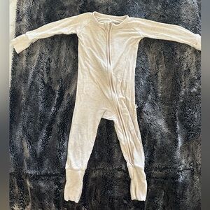 Little Sleepies Ribbed Cream Footie